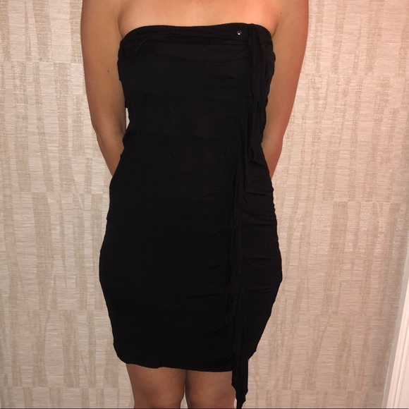 Guess Black Strapless Dress